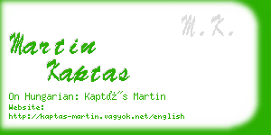 martin kaptas business card